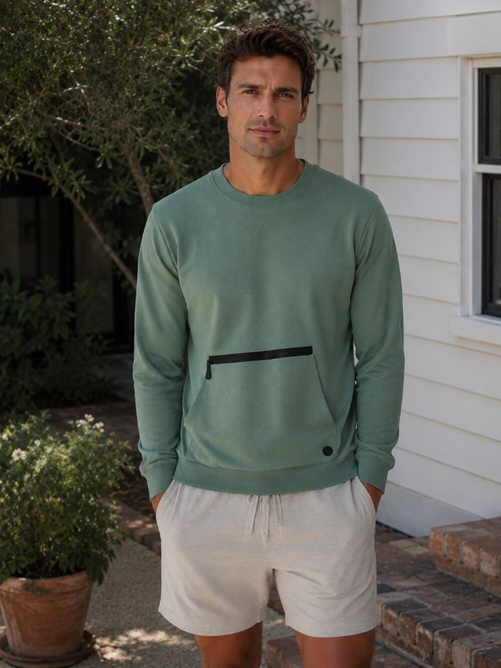 BNWT EVERYDAY SUNDAY Modal Sweatshirt Kangaroon Pocket Casual Lounge Comfort M